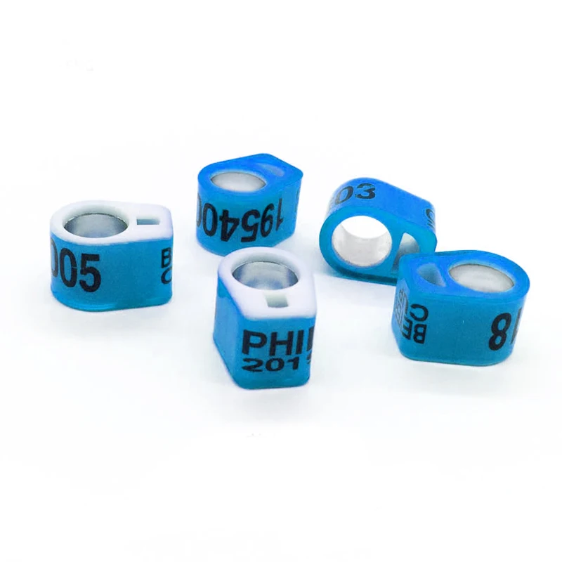 GESHIFENG Custom Logo Name Number Electronic Aluminium And Plastic Racing Pigeon Ring Bird Foot Ring