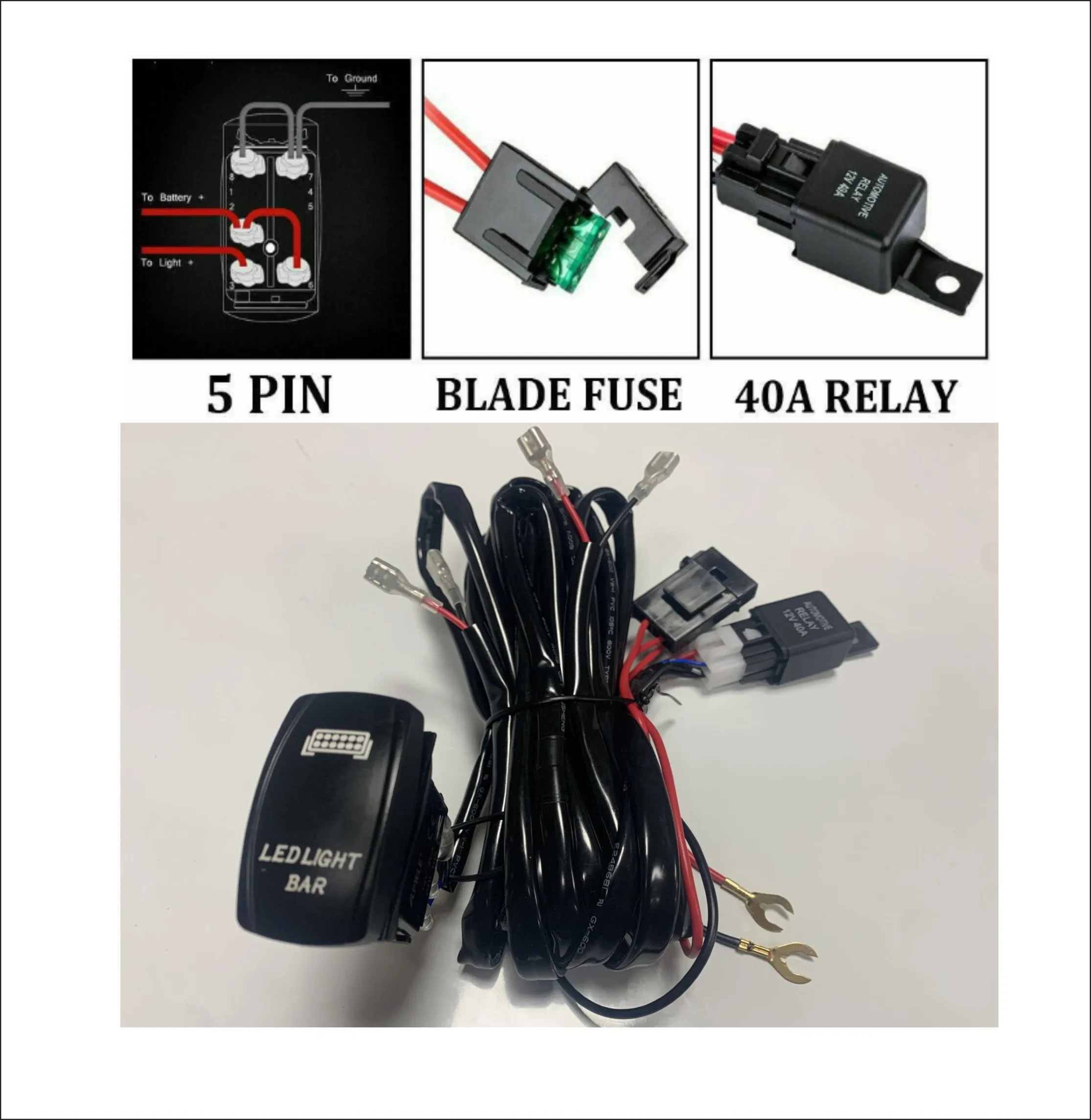 LED light lamp strip lamp harness rocker car switch harness  Auto Electrical Wiring Harness