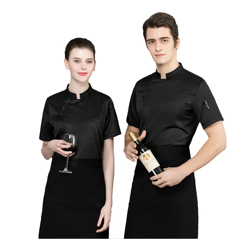 Custom Design Short Or Long Sleeve Catering Work Clothes Unisex Men & Women Kitchen Professional Restaurant Uniform