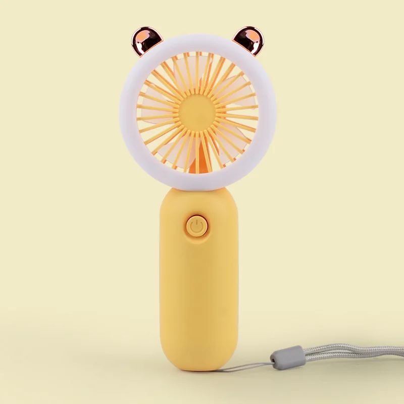 Hand Holding Mini USB Folding Plastic Electric Cute Cordless Leafless Hand Desktop Small Flexible Car Fan Portable Cooling
