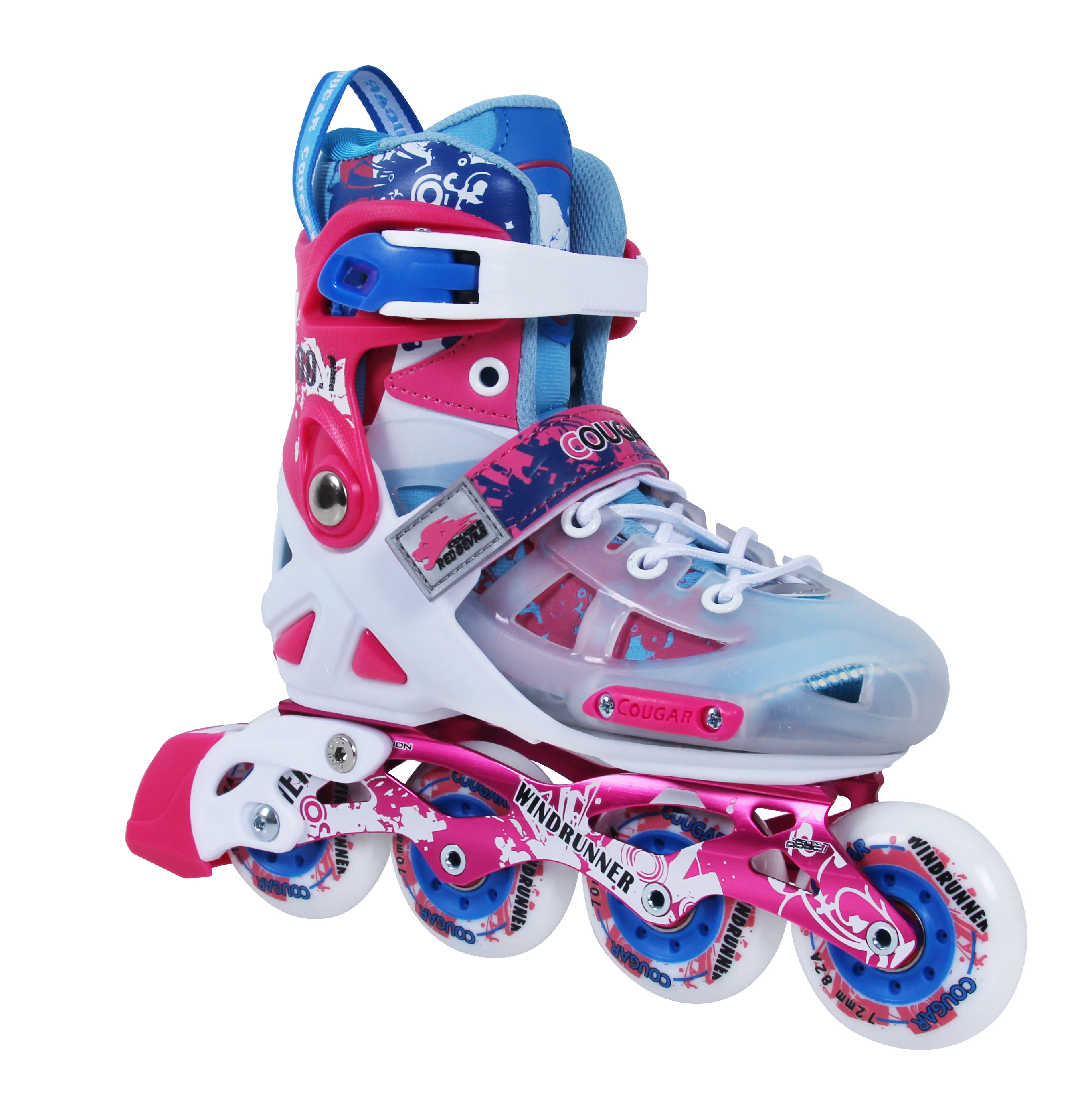 NO MOQ COUGAR PP hard shell inline skate fitness and slalom 2 in 1 for children
