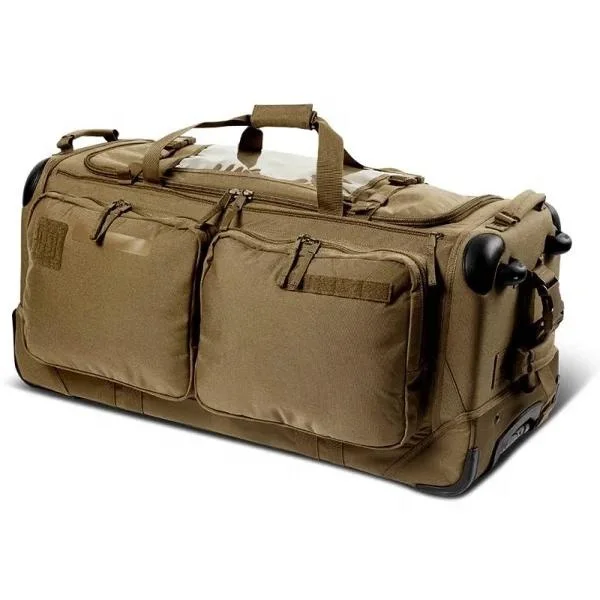 Custom Foldable Carry on Tactical Luggage Roller Rolling Duffle Trolley Gear Travel Duffel Bag with Wheel for Men Women