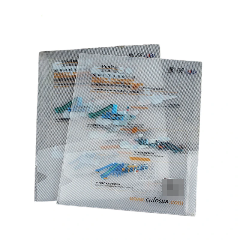 Hengyao Factory Direct A4 Custom L-Shaped PP Folder Various Protector School Supplies for Document Use