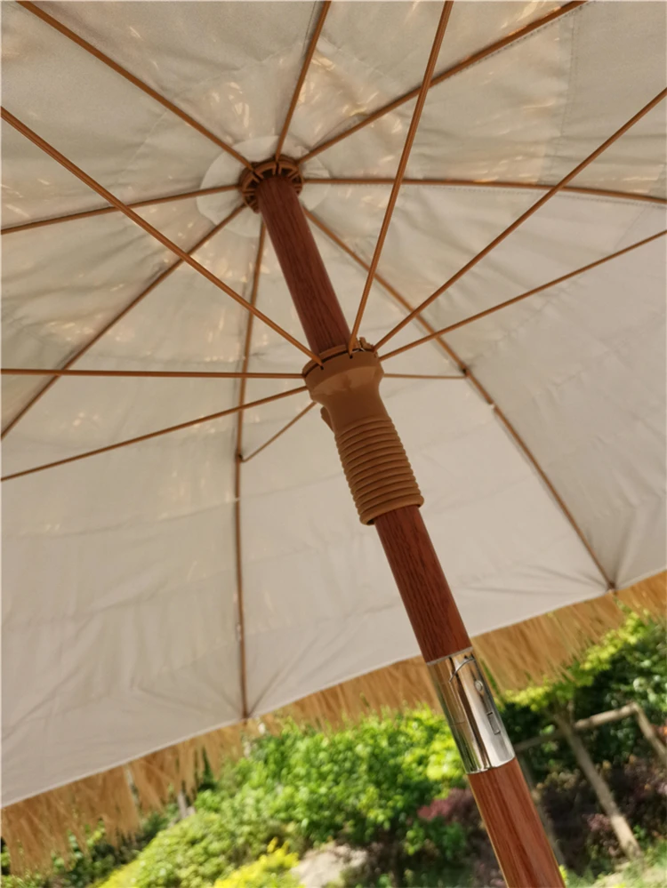 China manufacturer commercial new thatch roof pp straw beach umbrella