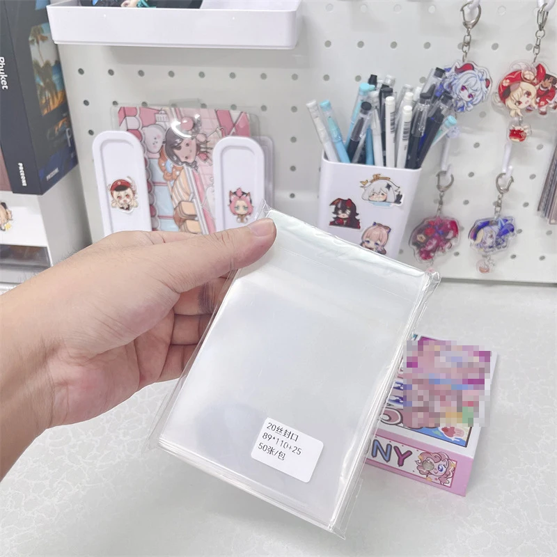 Wholesale 89*110 Card Film 20 Wire Flat Seal Width Durable Ultra Clear Polaroid Photos Cpp Self-Adhesive Badge Card Sleeve Bag