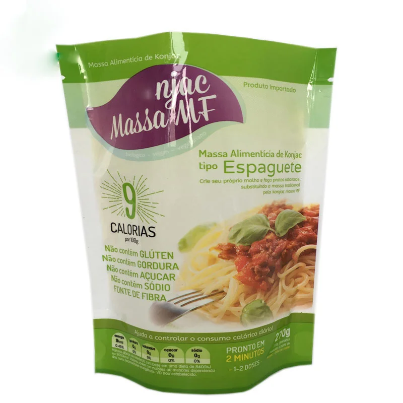 Customized Best Price Digital Printing Biodegradable Packaging Bag Screw Spiral Pasta Bag Spaghetti Food Packaging Bag