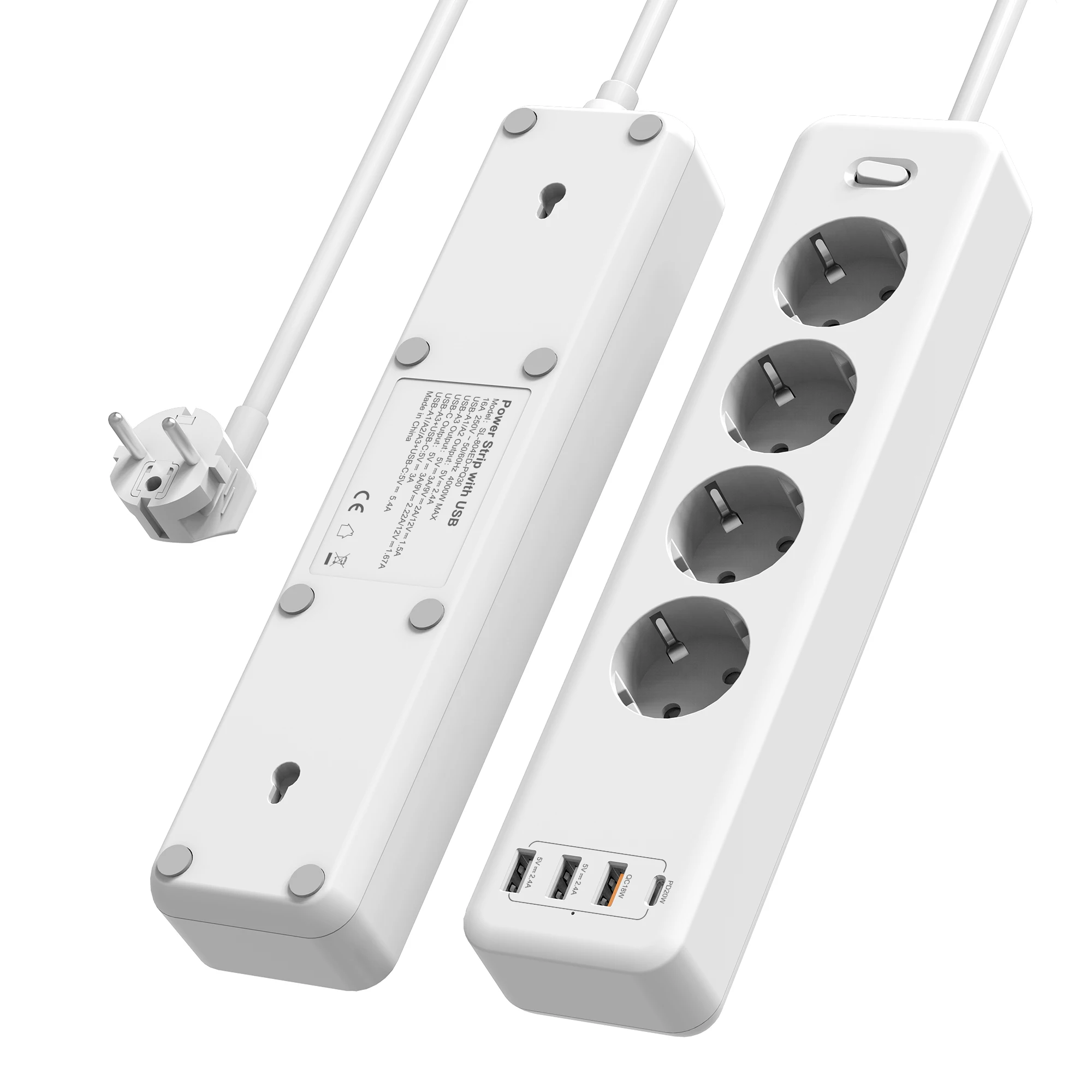 Крепление к стене защита от перегрузки-аутлет от перенапряжения переменного тока Powerstrip удлинитель USB удлинитель силовой