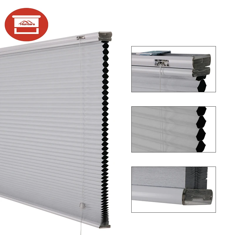 Manual honeycomb curtain/motorized top down bottom up honeycomb fabric curtain