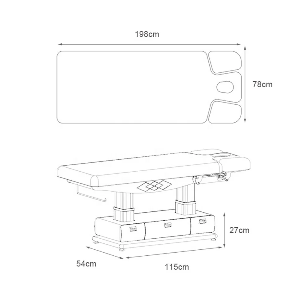 White Luxury Multifunction Beauty Salon Spa Wellness 4 Electric Motors Treatment Facial Eyelash Cosmetic Couch Bed Massage Table