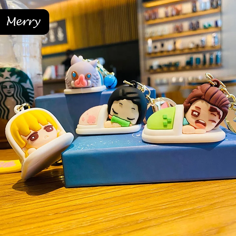 Verified Keychain Manufacturer Wholesale Transparent Acrylic Material Sword Anime Acrylic Demon Slayer Keychain