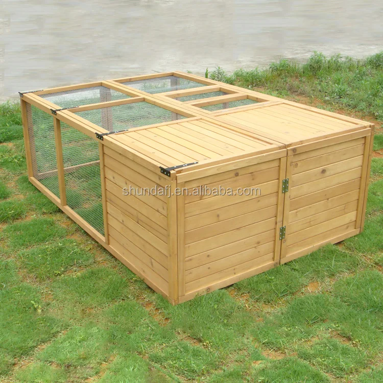 SDR017-01 Rabbit Hutch Wooden Cages For small Animals Rabbit Hutch Outdoor For 2 Rabbits