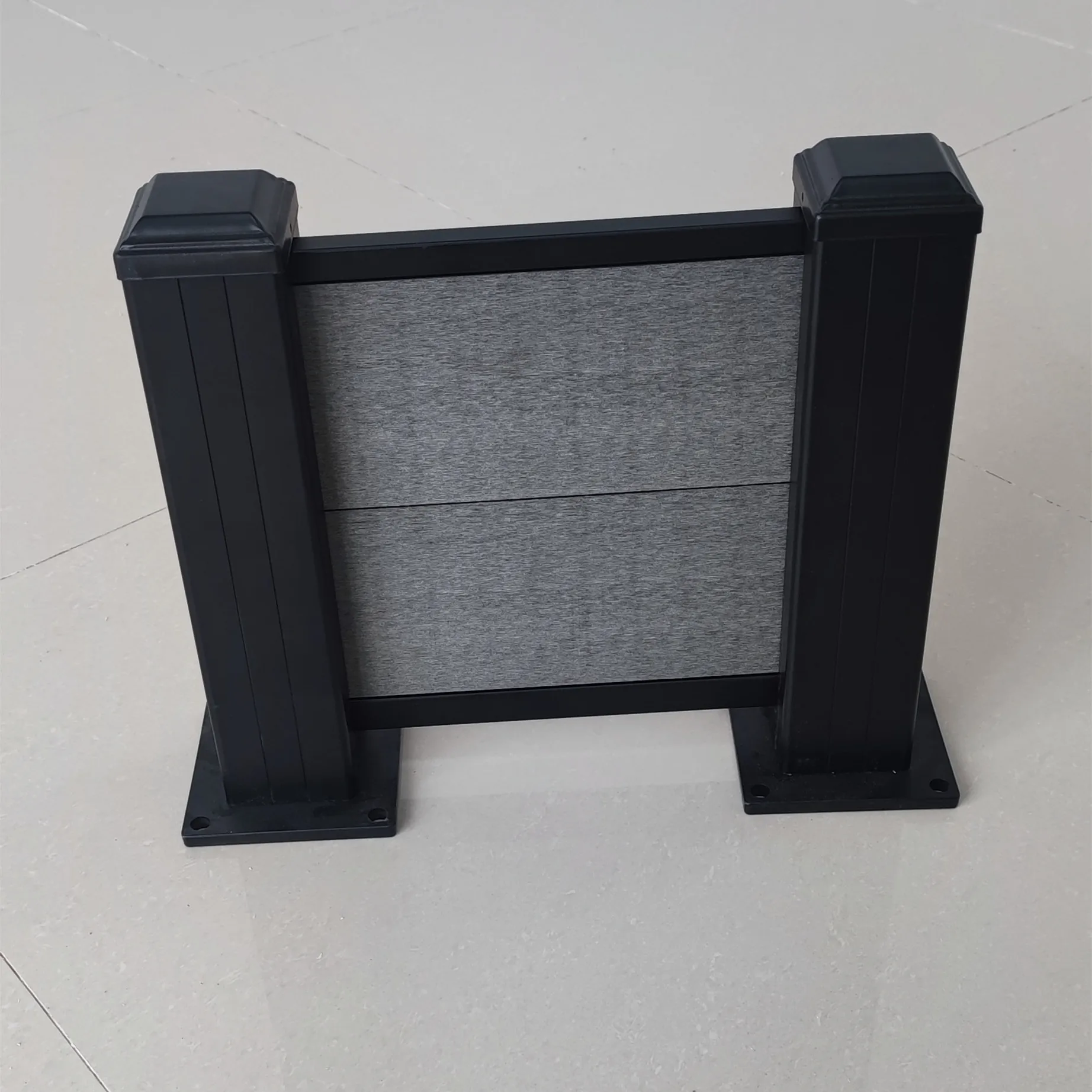 
New universal Aluminium materials WPC screen post with frame kits for garden screen fencing stand 