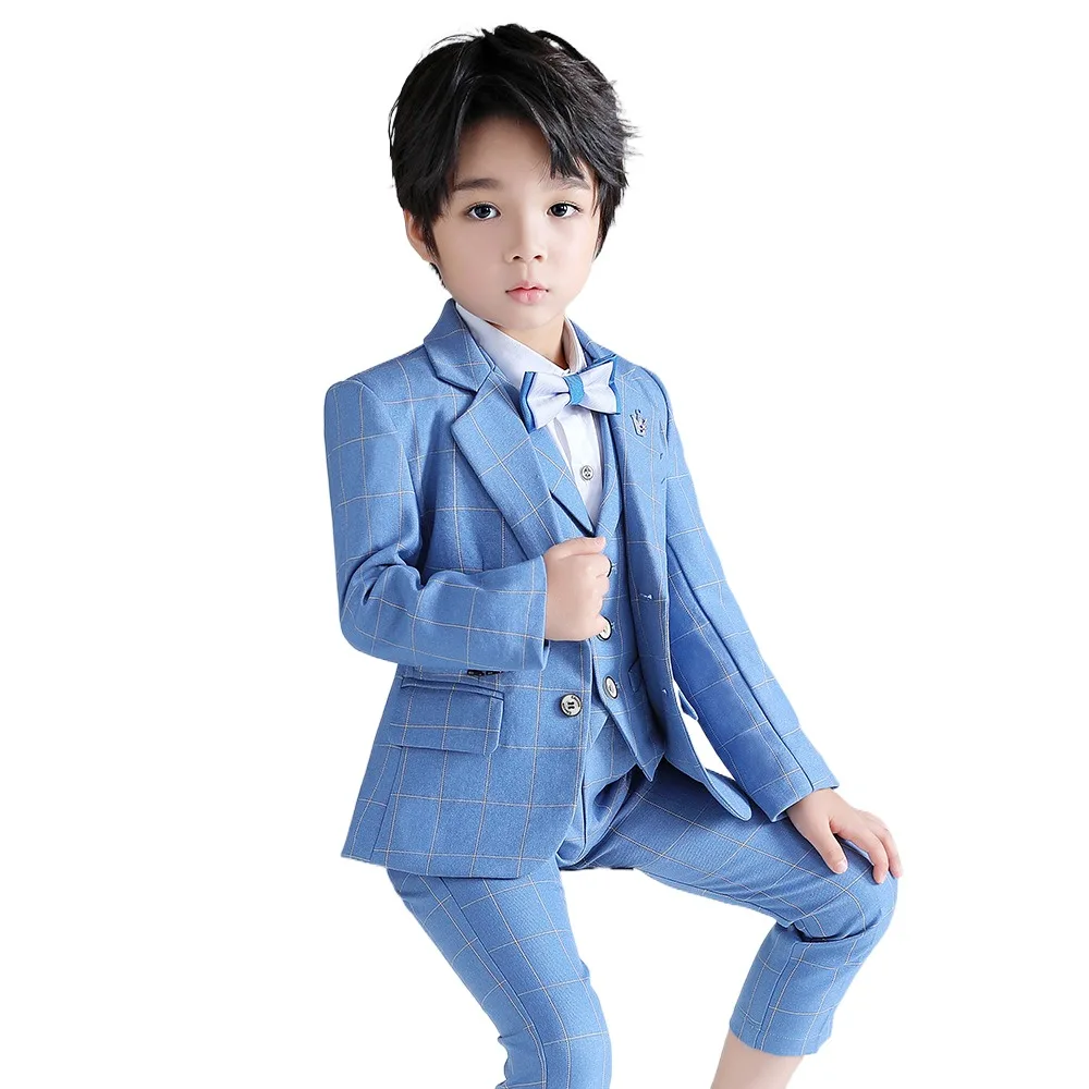 2023 New High Quality Wedding Party Suit for Kids Boys Five Pieces Clothing Sets 2 to 12 Years Boys Suits&blazers For Boys Child