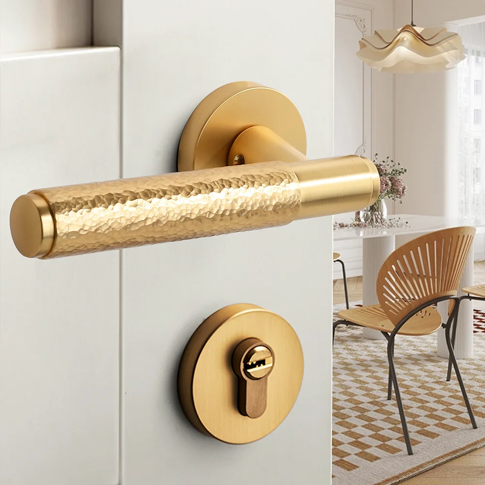 Filta Luxury Door Handles Zinc Alloy Wooden Door Handle Euro Profile Cylinder Handle Door Lock Escutcheon