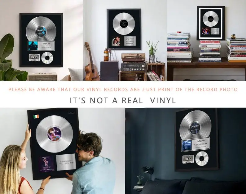 Factory wholesale with cushion color acrylic cover box photo frame installation vinyl record