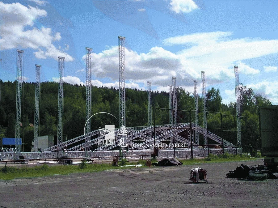 Flat/Arch/Peaked Roof Truss System Aluminum Roof Truss