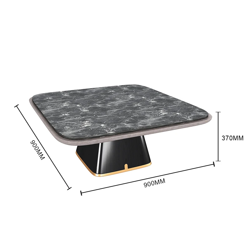Elegant Marble Top Coffee Table Set Furniture Italian Design Modern Square Tea Table Side Tables Modern Living Room Furniture