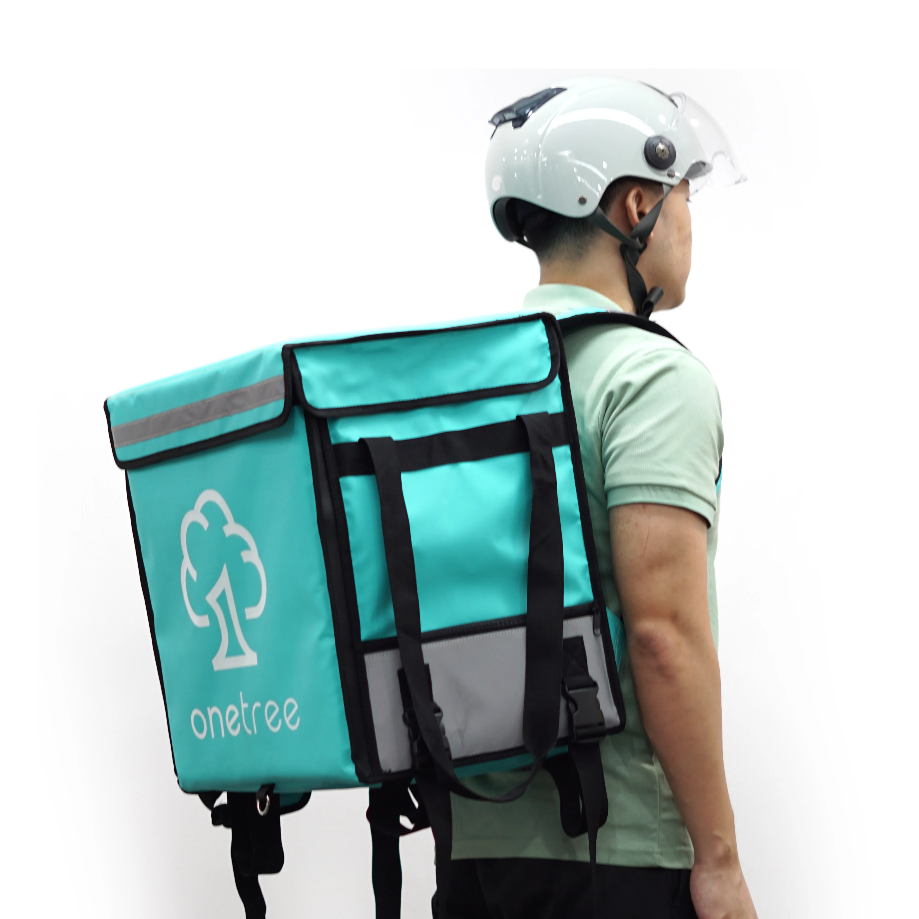 Wholesale thermo bag insulated mochilas para courier pizza hamburger just for eats custom food delivery bag for motorcycle