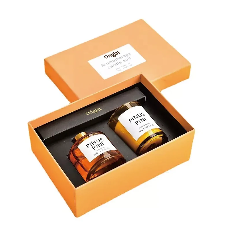 birthday gift home  Decoration Aroma luxury Scented Candles gift Set reed diffuser scented candle set with private  label