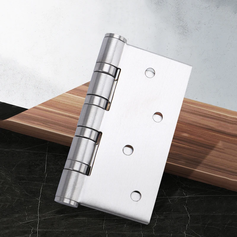 High Quality Silver Color Different Sizes Ball Bearing Metal Stainless Steel Door Hinge For Wood Door
