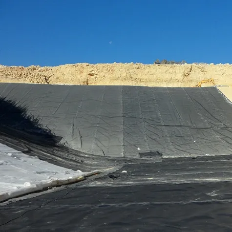Lake Uses Good Quality HDPE Geomembrane Liner With Black Color And Smooth Surface
