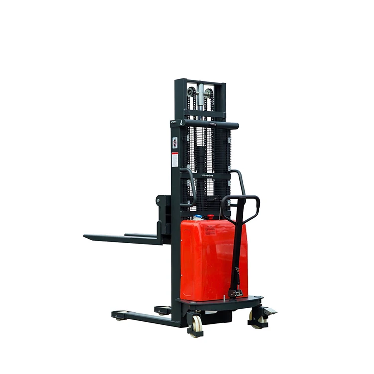 Manufacturer Sales Of Automatic Small Electric Stacking Forklift Stacker Lifting Forklift Truck Reach Stacker