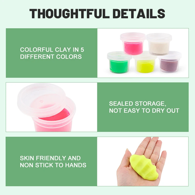 Leemook Imagination creativity improvement children educational playdough set sushi ramen colored clay kids food play dough set