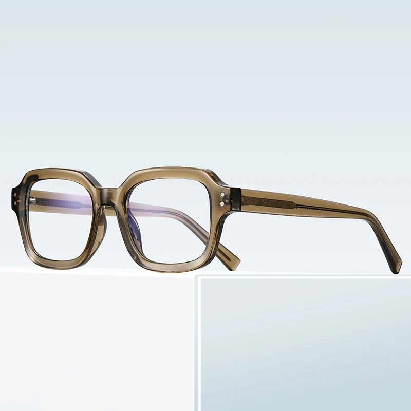 Retro square optical glasses black acetate eyeglasses frame anti-blue light computer glasses