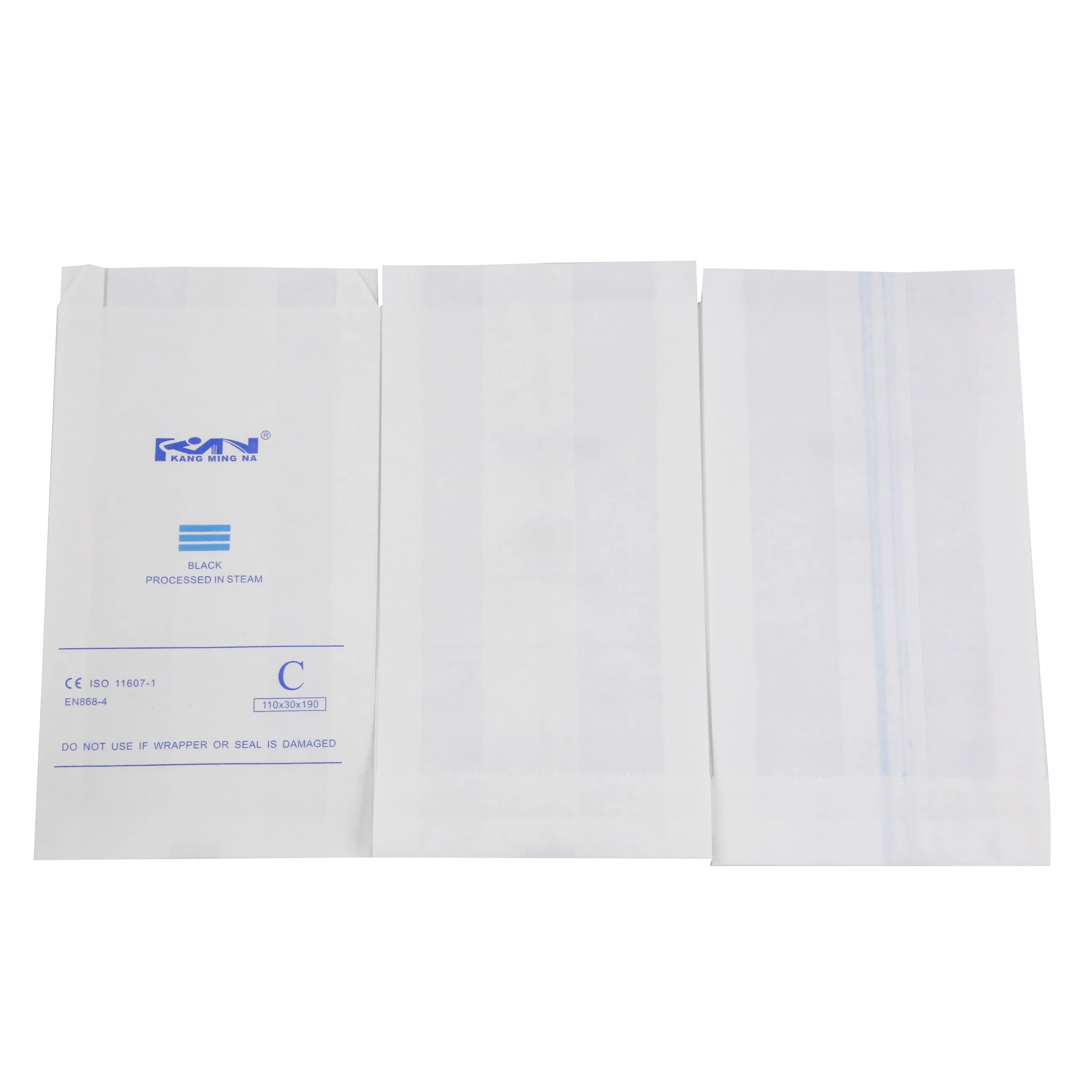 Three dimensional sterilization medical hospital gusseted paper pouch sterile dialysis paper