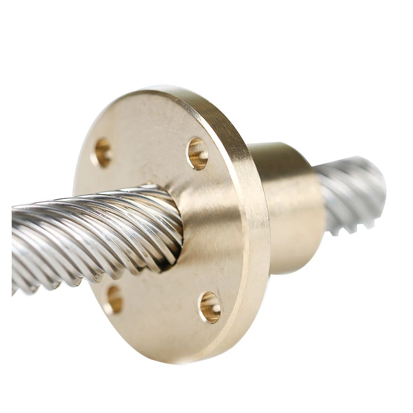 Wholesale Custom Diameter 10mm 3mm Lead 30mm Pitch 10 Starts Slivery Better Craftsmanship Trapezoidal Brass Nut