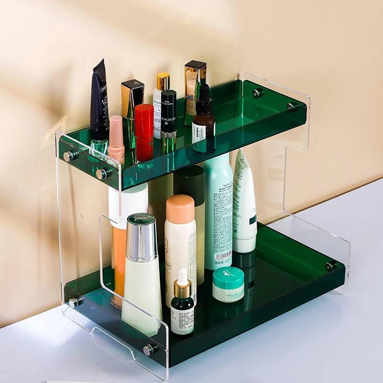 Transparent various colored acrylic desktop racks hand-made toys cosmetic Furniture Organizer storage rack