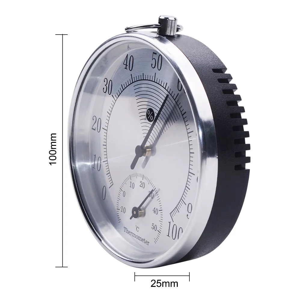 yieryi New 10CM Indoor Outdoor Thermometer Hygrometer Temperature Meter quality Large Round Hygrometer and Thermometer