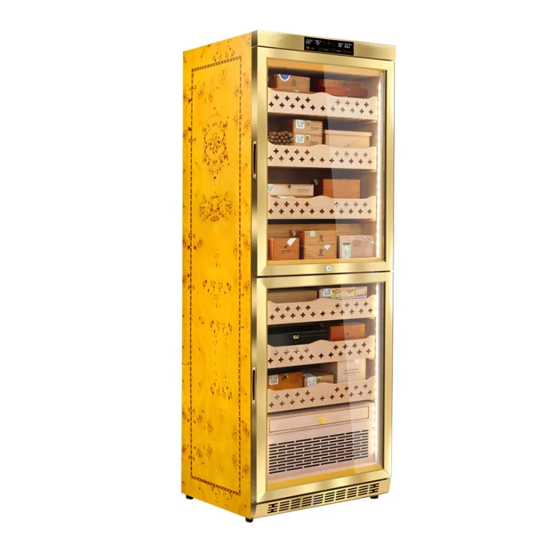 Large Capacity Intelligent Electronic Cigar Humidor Cabinet Cooler Dual Temperature Humidity System