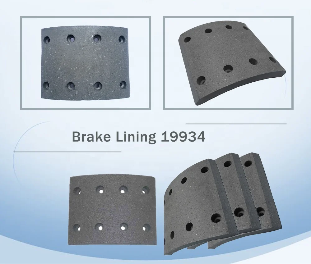 Brake Lining Manufacturing Non-asbestos Material RN/100 MB brake lining Sheet Brake Shoe Lining 19934 For Trucks