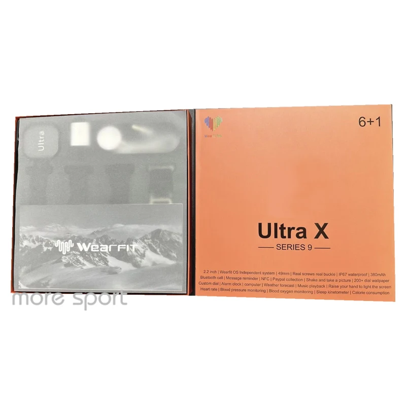 hot selling Smart Watch Series 9 Ultra X Smart Watch 6in1 2.2inch Hd Large Screen 4 Straps Sports Mode Smart Watch Y10 S100 Ultr