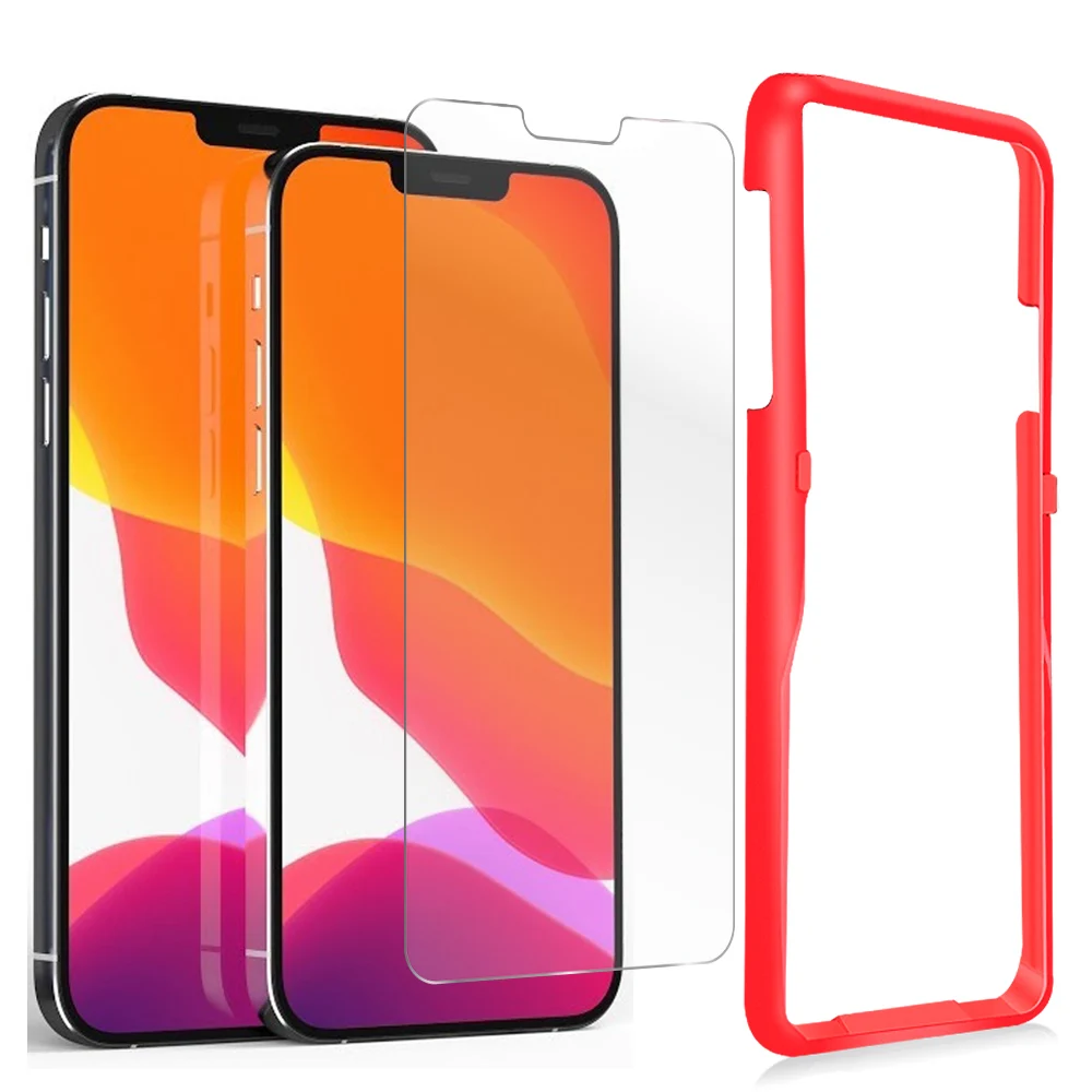 2.5D Закаленное стекло против отпечатков пальцев для iPhone 12 защита экрана с легкой установкой лоток