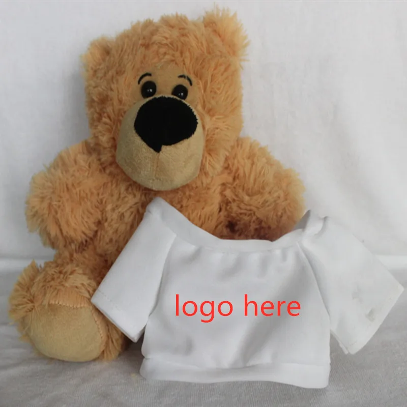 sublimation white poly t-shirt  for stuffed animal toys plush toys small mini white t-shirt for toy