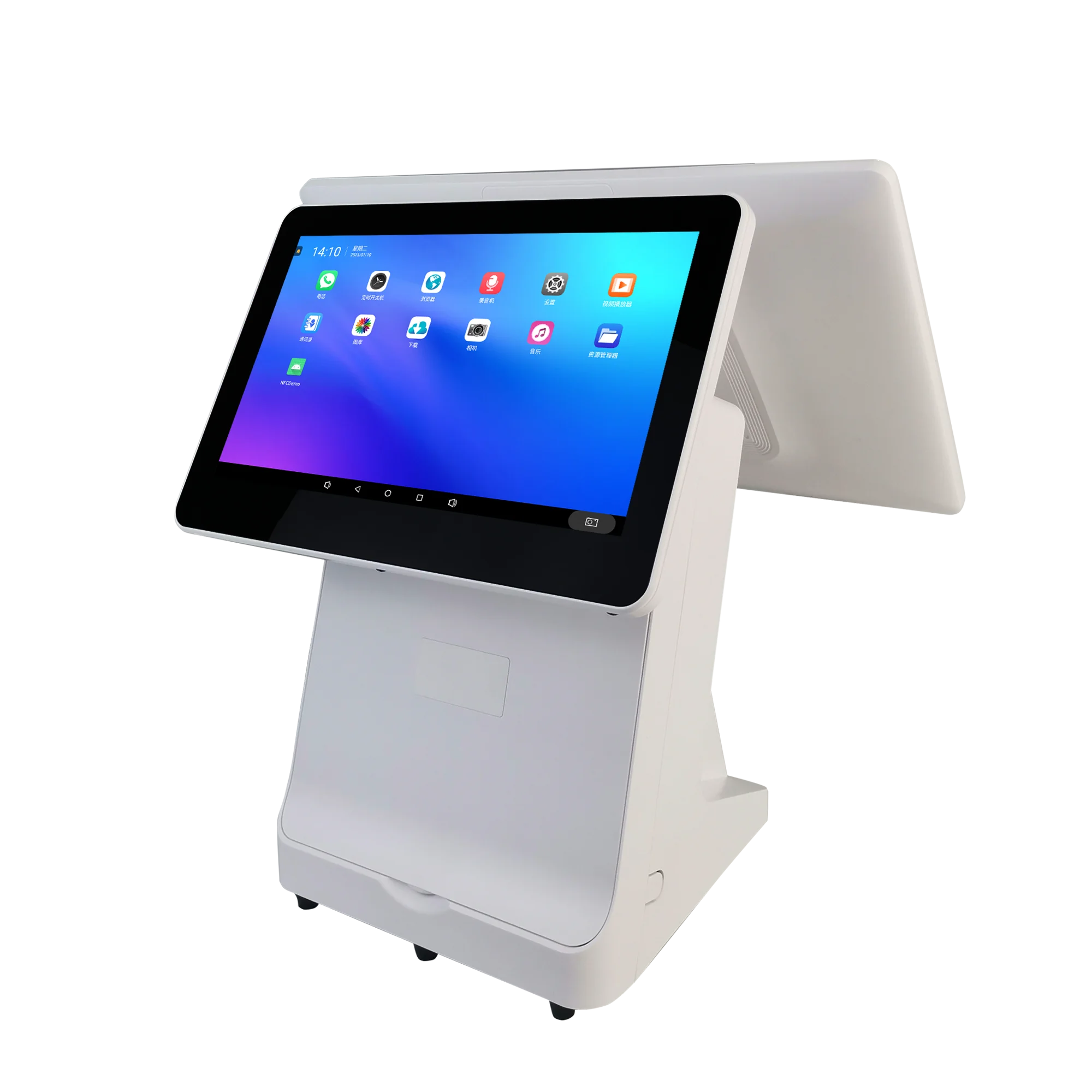 15 inch touch screen all in one windows POS system built in 80mm printer touch screen POS