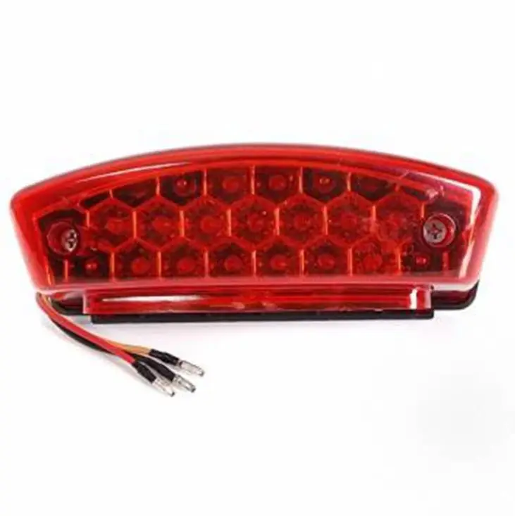 12V Moto Rear Lights Lamp Cafe Racer Taillight LED Motorcycle Tail Brake Stop Light Chopper Bobber Scooter Refit 16*6*9CM CN;SHG