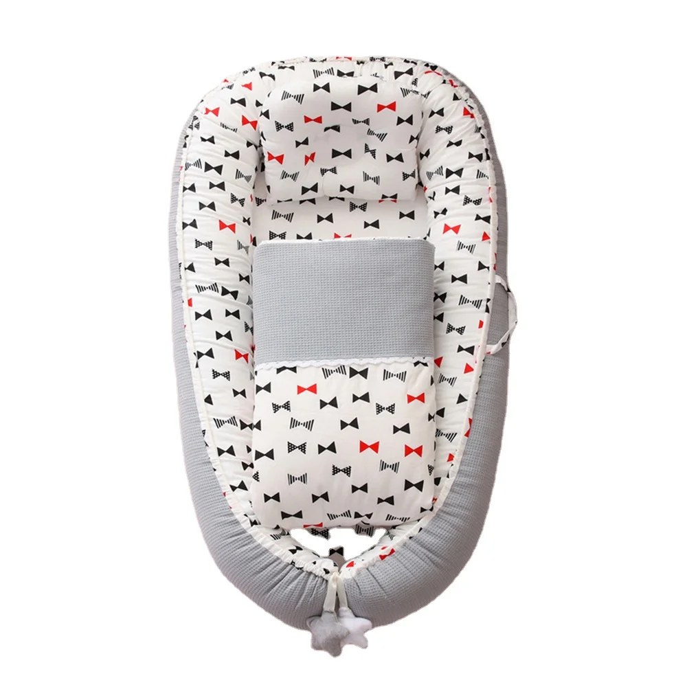 Wholesale 100% Cotton  bed in bed baby Infant furniture colorful Super Soft nest newborn Lounger Sleeping baby crib