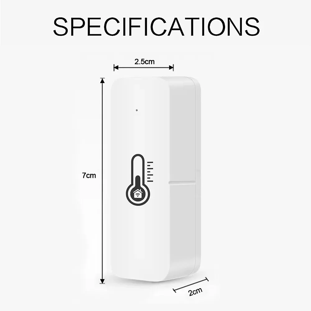 Tuya WiFi Temperature Humidity Smart Sensor Battery Power APP Monitor Sensor with Alexa Google Home Voice Control Sensor