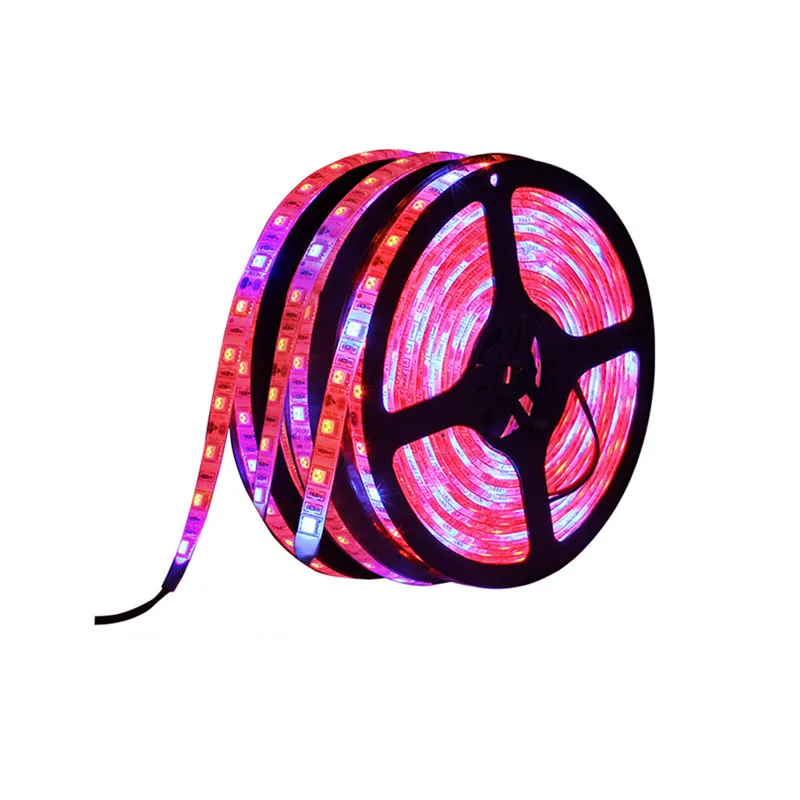 Бесплатная доставка 100 шт. СВЕТОДИОДНАЯ лента SMD 5050 5 м фитолампа полного спектра для выращивания растений в теплице гидропонных систем коробка палатка