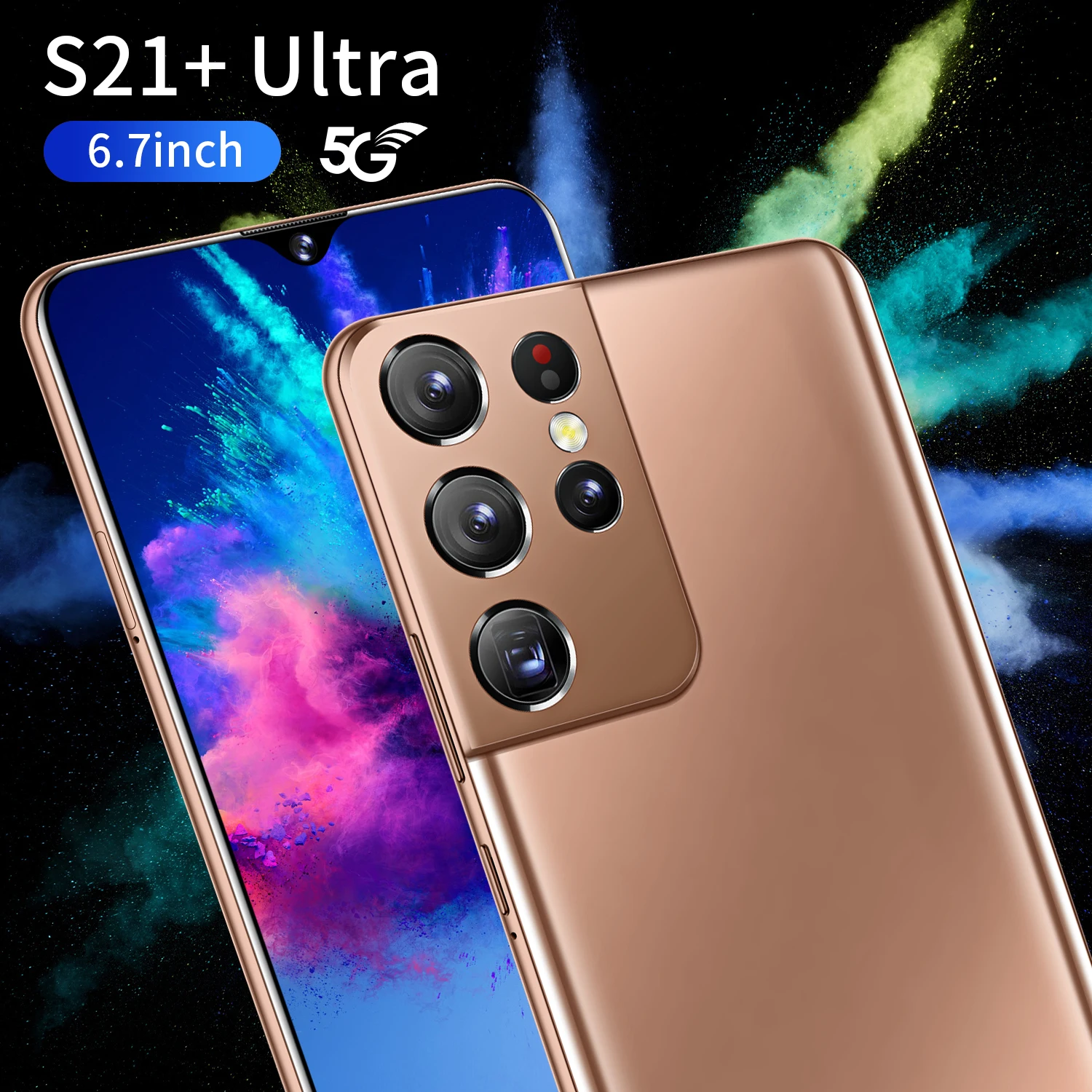 S21 + Ультра Лидер продаж 8 ГБ 256 6 7 дюймов полный экран Android 10 0 мобильного телефона сотовый телефон