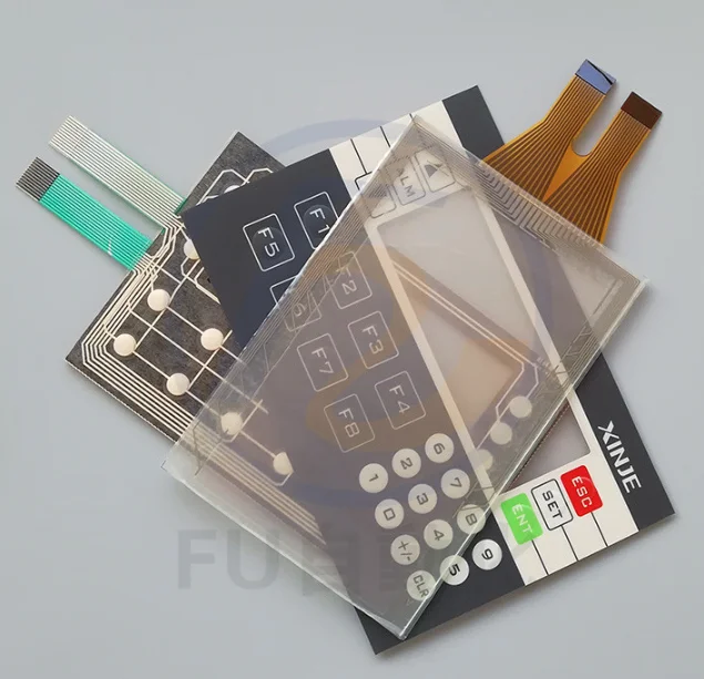 3.7 inch Touch screen glass + Keypad Membrane Protective film for Xinje XMP3-18R XMP3-18T PLC/HMI
