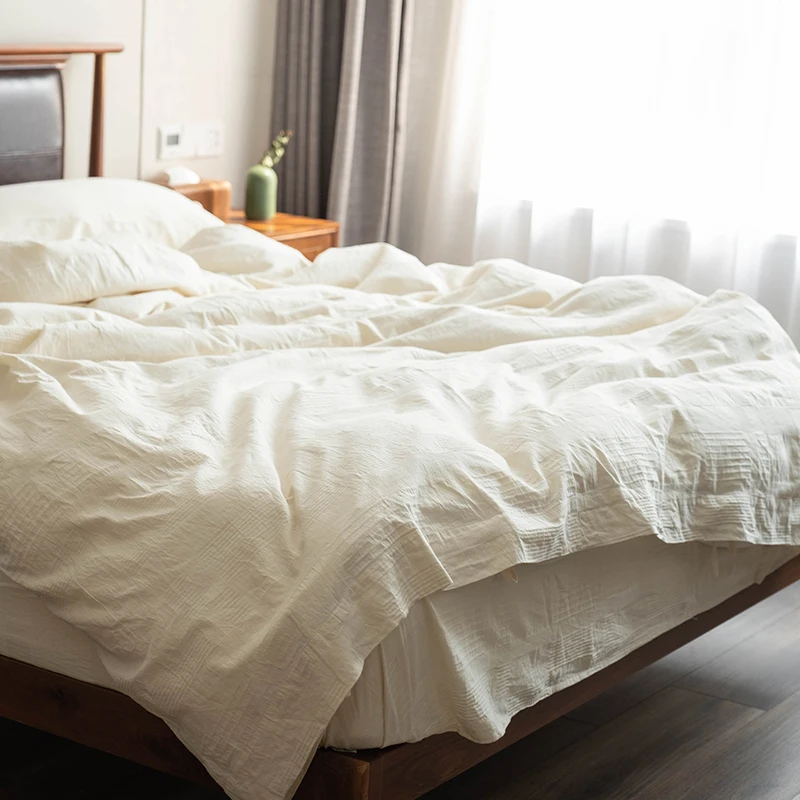 100% Natural Stone Washed Pure Linen Flax Fiber Comforter quilt Bedding Set