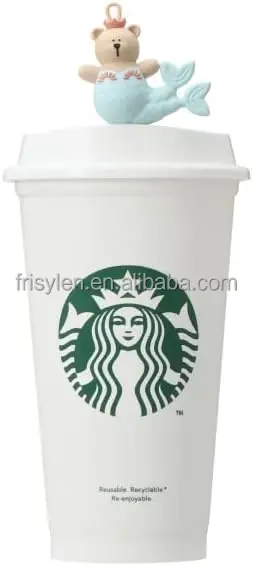 2024 Starbucks Staba Holiday Reusable Silicone Drink Hole Cap with Straw Topper Wholesale Promotional Party Supplies