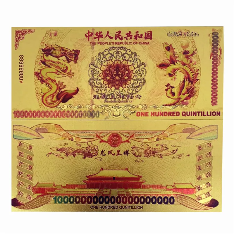 Hong Kong banknote for collection  Gold foil plated currency birthday gift for children