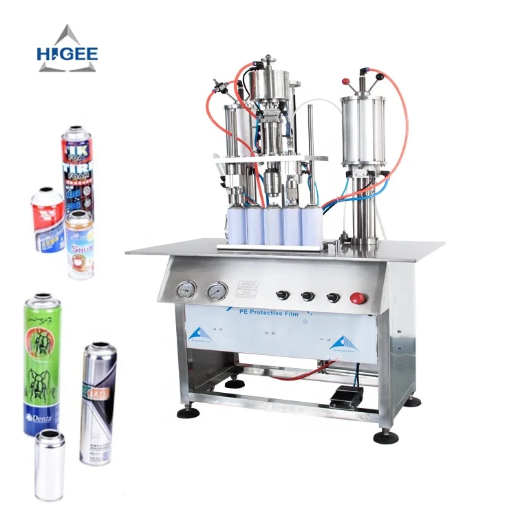 Good air tightness spray can filler and filling machine anti fog spray for glasses and aerosol making machine