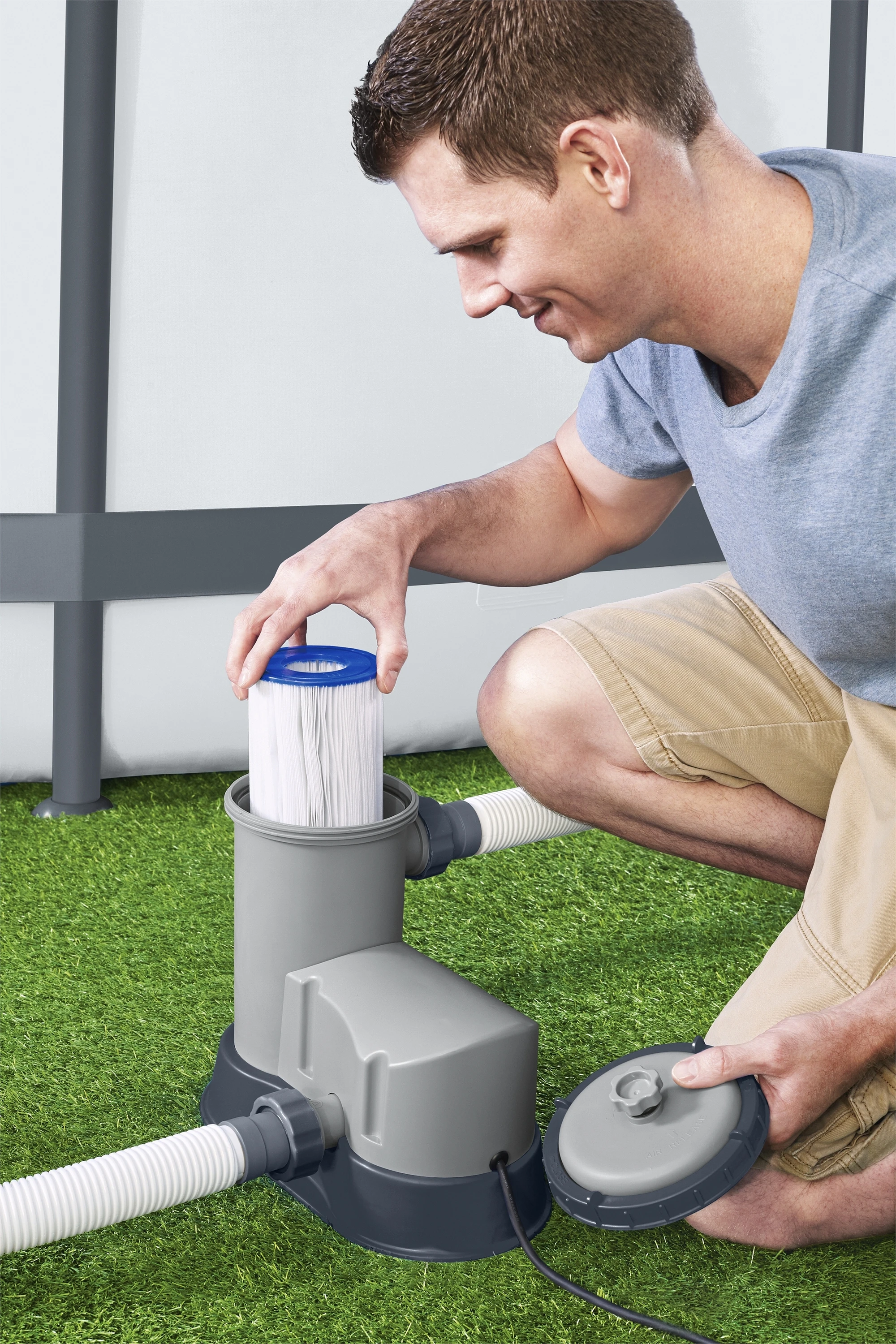 Bestway 58389 Inflatable Swimming Pool Pump and Filter Water Diaphragm PUMP Axial Flow Pump Standard Sewage HYDRAULIC