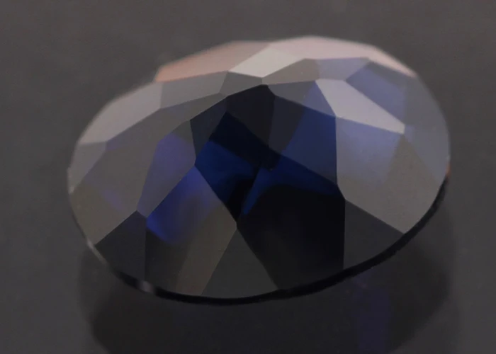 Sapphire Corundum For Watches Oval Dark Blue Checker Neelam Sapphire